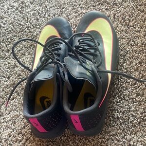 Nike Black and Neon Spikes